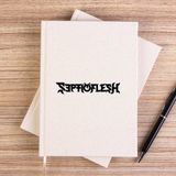 Zepplin Giyim Septicflesh Logo Çizgisiz Kanvas Defter Çizgisiz - Krem - 14x21 cm