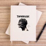 Zepplin Giyim Septicflesh Modern Primitive Çizgisiz Kanvas Defter Çizgisiz - Krem - 14x21 cm