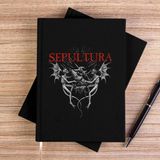 Zepplin Giyim Sepultura Angel Siyah Çizgisiz Kanvas Defter Çizgisiz - 14x21 cm