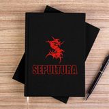 Zepplin Giyim Sepultura Siyah Kanvas Defter Çizgisiz - 14x21 cm