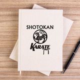 Zepplin Giyim Shotokan Karate Logo Çizgisiz Kanvas Defter Çizgisiz - Krem - 14x21 cm