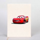 Zepplin Giyim Şimşek Mcqueen Cars Çizgisiz Kanvas Defter Çizgisiz - Krem - 14x21 cm