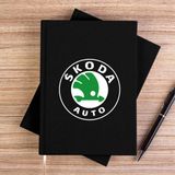 Zepplin Giyim Skoda Auto Siyah Çizgisiz Kanvas Defter Çizgisiz - 14x21 cm