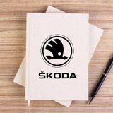Zepplin Giyim Skoda Logo Krem Çizgisiz Kanvas Defter Çizgisiz - 14x21 cm