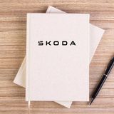 Zepplin Giyim Skoda Text Çizgisiz Kanvas Defter Çizgisiz - Krem - 14x21 cm