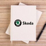 Zepplin Giyim Skoda Text Logo Krem Çizgisiz Kanvas Defter Çizgisiz - 14x21 cm