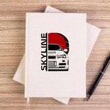 Zepplin Giyim Skyline Krem Çizgisiz Kanvas Defter Çizgisiz - 14x21 cm