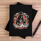 Zepplin Giyim Slash Gibson Siyah Çizgisiz Kanvas Defter Çizgisiz - 14x21 cm