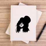 Zepplin Giyim Slash Portre Çizgisiz Kanvas Defter Çizgisiz - Krem - 14x21 cm