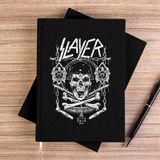 Zepplin Giyim Slayer Gun And Chain Siyah Kanvas Defter Çizgisiz - 14x21 cm