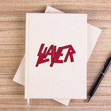 Zepplin Giyim Slayer Logo Classic Çizgisiz Kanvas Defter Çizgisiz - Krem - 14x21 cm