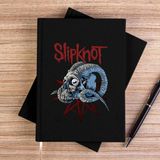 Zepplin Giyim Slipknot Ram Head Siyah Çizgisiz Kanvas Defter Çizgisiz - 14x21 cm
