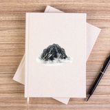 Zepplin Giyim Snow Mountain Landscape Çizgisiz Kanvas Defter Çizgisiz - Krem - 14x21 cm