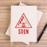 Zepplin Giyim Soen Lotus Çizgisiz Kanvas Defter Çizgisiz - Krem - 14x21 cm