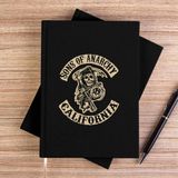 Zepplin Giyim Sons Of Anarchy California Siyah Kanvas Defter Çizgisiz - 14x21 cm
