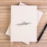 Zepplin Giyim Striped Tree Landscape Çizgisiz Kanvas Defter Çizgisiz - Krem - 14x21 cm