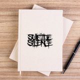 Zepplin Giyim Suicide Silence Logo Çizgisiz Kanvas Defter Çizgisiz - Krem - 14x21 cm