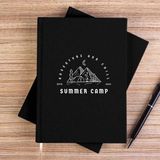 Zepplin Giyim Summer Camp Siyah Çizgisiz Kanvas Defter Çizgisiz - 14x21 cm
