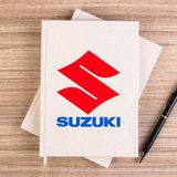 Zepplin Giyim Suzuki Logo Text Çizgisiz Kanvas Defter Çizgisiz - Krem - 14x21 cm
