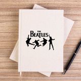Zepplin Giyim The Beatles Multimedia Çizgisiz Kanvas Defter Çizgisiz - Krem - 14x21 cm