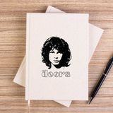 Zepplin Giyim The Doors Jim Morrison Siluet Çizgisiz Kanvas Defter Çizgisiz - Krem - 14x21 cm