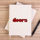 Zepplin Giyim The Doors Logo Red Çizgisiz Kanvas Defter Çizgisiz - Krem - 14x21 cm
