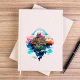 Zepplin Giyim The Island On The Cloud Çizgisiz Kanvas Defter Çizgisiz - Krem - 14x21 cm