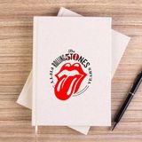 Zepplin Giyim The Rolling Stones 50 Years Çizgisiz Kanvas Defter Çizgisiz - Krem - 14x21 cm