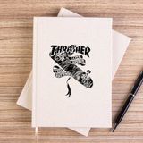 Zepplin Giyim Thrasher Love Affair Çizgisiz Kanvas Defter Çizgisiz - Krem - 14x21 cm