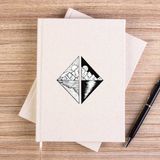 Zepplin Giyim Triangle Mountains Scenery Çizgisiz Kanvas Defter Çizgisiz - Krem - 14x21 cm