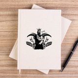 Zepplin Giyim Tupac King Man Çizgisiz Kanvas Defter Çizgisiz - Krem - 14x21 cm