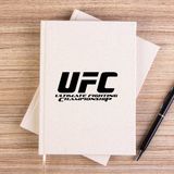 Zepplin Giyim Ufc Logo Ultimate Championship Çizgisiz Kanvas Defter Çizgisiz - Krem - 14x21 cm