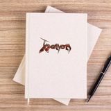 Zepplin Giyim Venom Fire Logo Çizgisiz Kanvas Defter Çizgisiz - Krem - 14x21 cm