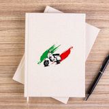 Zepplin Giyim Vespa In Italy Çizgisiz Kanvas Defter Çizgisiz - Krem - 14x21 cm
