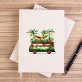 Zepplin Giyim Volkswagen Jungle Van Çizgisiz Kanvas Defter Çizgisiz - Krem - 14x21 cm