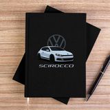 Zepplin Giyim Volkswagen Scirocco Siyah Çizgisiz Kanvas Defter Çizgisiz - 14x21 cm