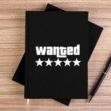 Zepplin Giyim Wanted White Siyah Çizgisiz Kanvas Defter Çizgisiz - 14x21 cm