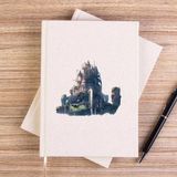 Zepplin Giyim Water Valley Castle Çizgisiz Kanvas Defter Çizgisiz - Krem - 14x21 cm