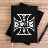 Zepplin Giyim West Coast Choppers Logo Siyah Kanvas Defter Çizgisiz - 14x21 cm