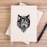 Zepplin Giyim White Wolf Çizgisiz Kanvas Defter Çizgisiz - Krem - 14x21 cm