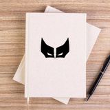 Zepplin Giyim Wolverine Maske Çizgisiz Kanvas Defter Çizgisiz - Krem - 14x21 cm