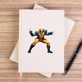 Zepplin Giyim Wolverine Portre Çizgisiz Kanvas Defter Çizgisiz - Krem - 14x21 cm