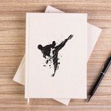 Zepplin Giyim World Karete Fighter Çizgisiz Kanvas Defter Çizgisiz - Krem - 14x21 cm