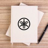 Zepplin Giyim Yamha Logo Çizgisiz Kanvas Defter Çizgisiz - Krem - 14x21 cm