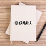 Zepplin Giyim Yamha Logotext Çizgisiz Kanvas Defter Çizgisiz - Krem - 14x21 cm