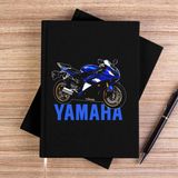 Zepplin Giyim Yamha R6 Siyah Kanvas Defter Çizgisiz - 14x21 cm