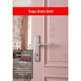 Zeraf Ev Zarafet Gizem Aynalı Alüminyum Kapı Kolu Oda-Wc Lavabo Uyumlu Kapı Kolu Nikel-Saten - Gümüş