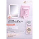ZERAFET Dokunmatik Led Işıklı Usb Li Dikdörtgen Ayarlanabilir Masa Üstü Makyaj Aynası