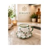 ZERAFET EL İŞLEMELİ TEKLİ FİNCAN TAKIMI
