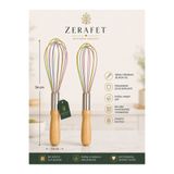 ZERAFET Kek Pasta Ayran Yumurta Çorba Karıştırıcı Silikon El Çırpıcı (34cm)